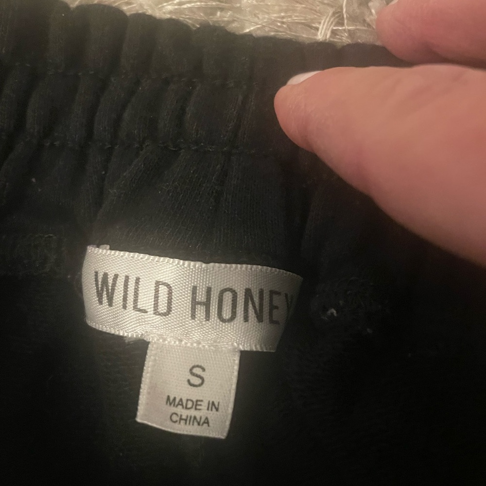 Wild honey rainbow stripes black sweatpants - Picture 3 of 3